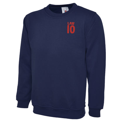Law 10 Embroidered Classic Sweatshirt