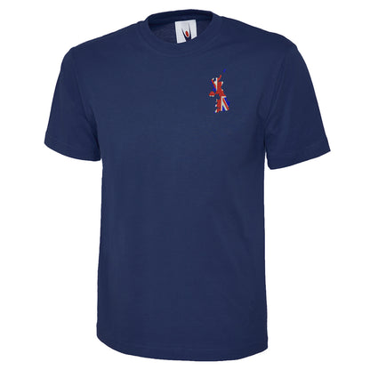 United Kingdom Flag Map Embroidered Classic T-Shirt