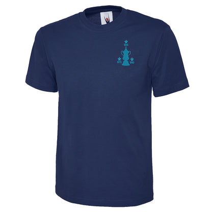 Retro West Ham Three Time Cup Winners Embroidered Classic T-Shirt