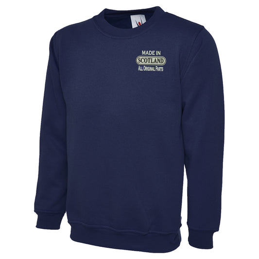 Made in Scotland All Original Parts Embroidered Classic Sweatshirt