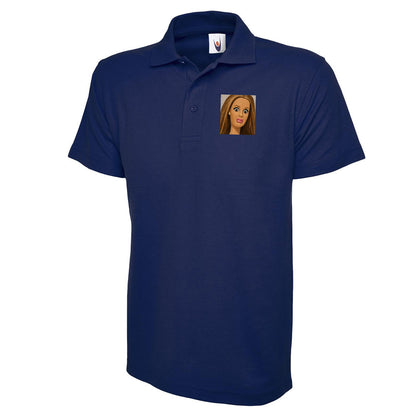 Funny Distressed Doll Face Meme Polo Shirt