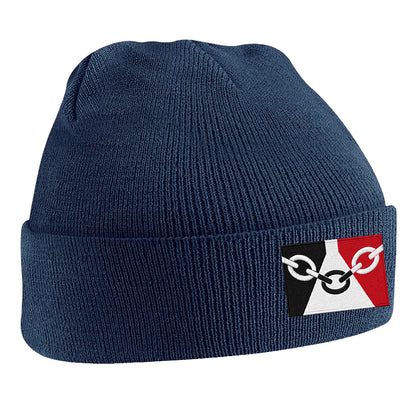 Black Country Flag Embroidered Beanie Hat