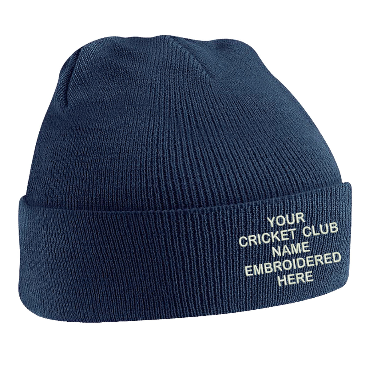Personalised Cricket Club Beanie Hat