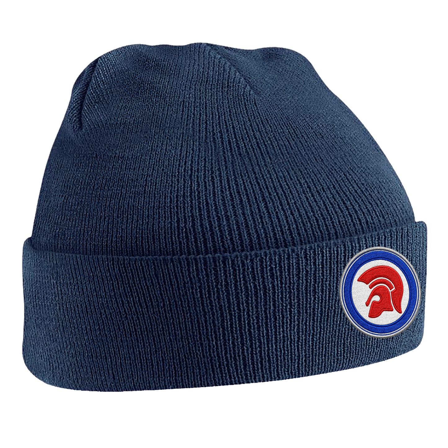 Trojan Helmet Roundel Embroidered Beanie Hat