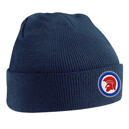 Trojan Helmet Roundel Embroidered Beanie Hat