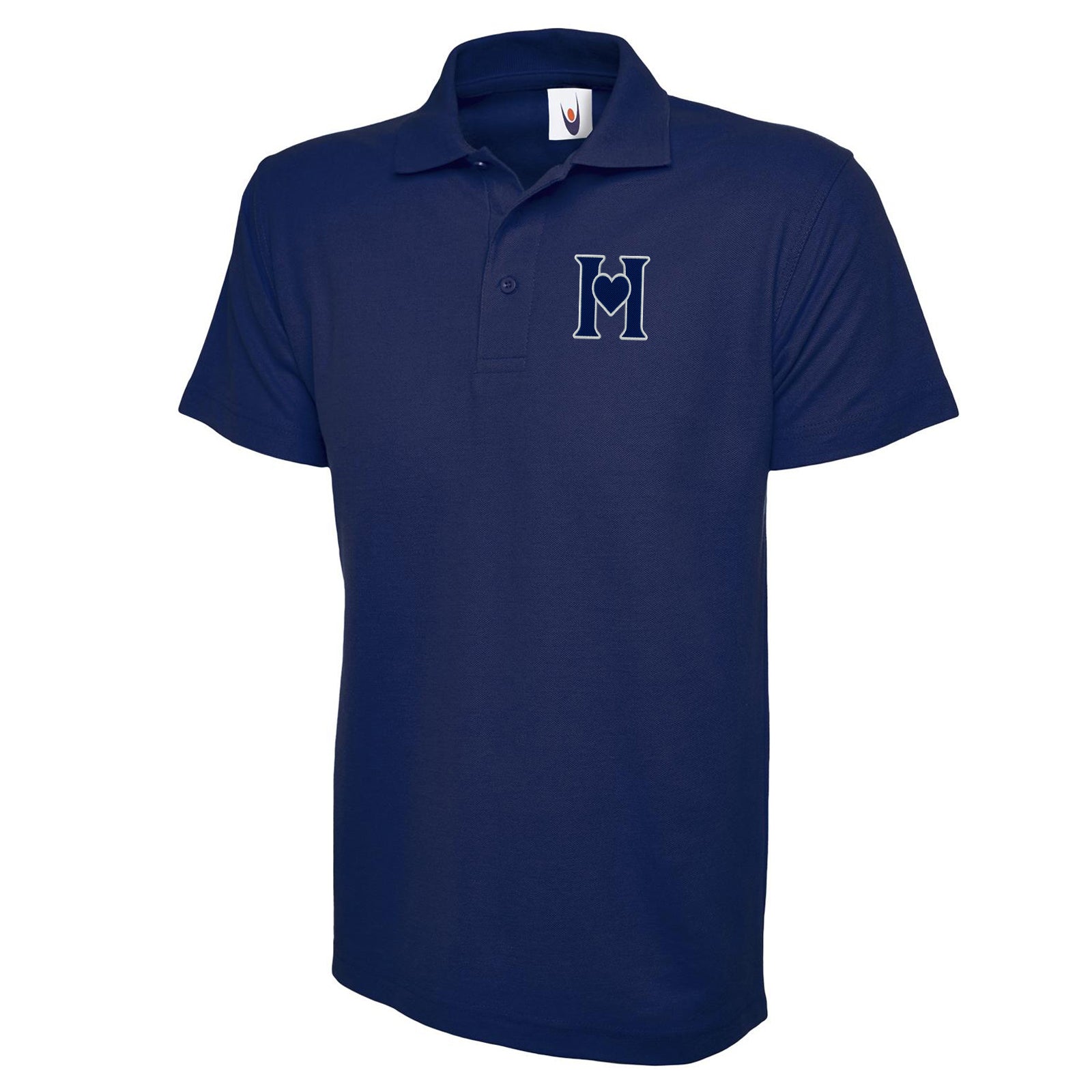 Retro Old School Hearts Football Polo Shirt