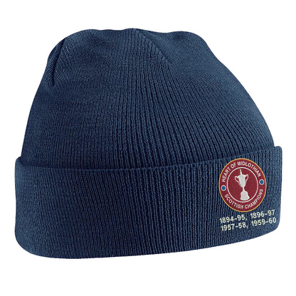Hearts Scottish Champions Football Beanie Hat