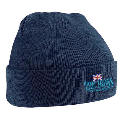 The Irons It's Way of Life Union Jack Embroidered Beanie Hat