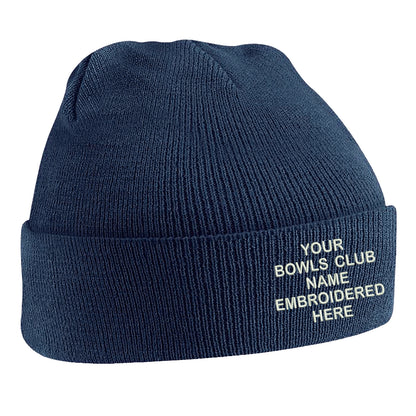 Personalised Bowls Club Beanie Hat