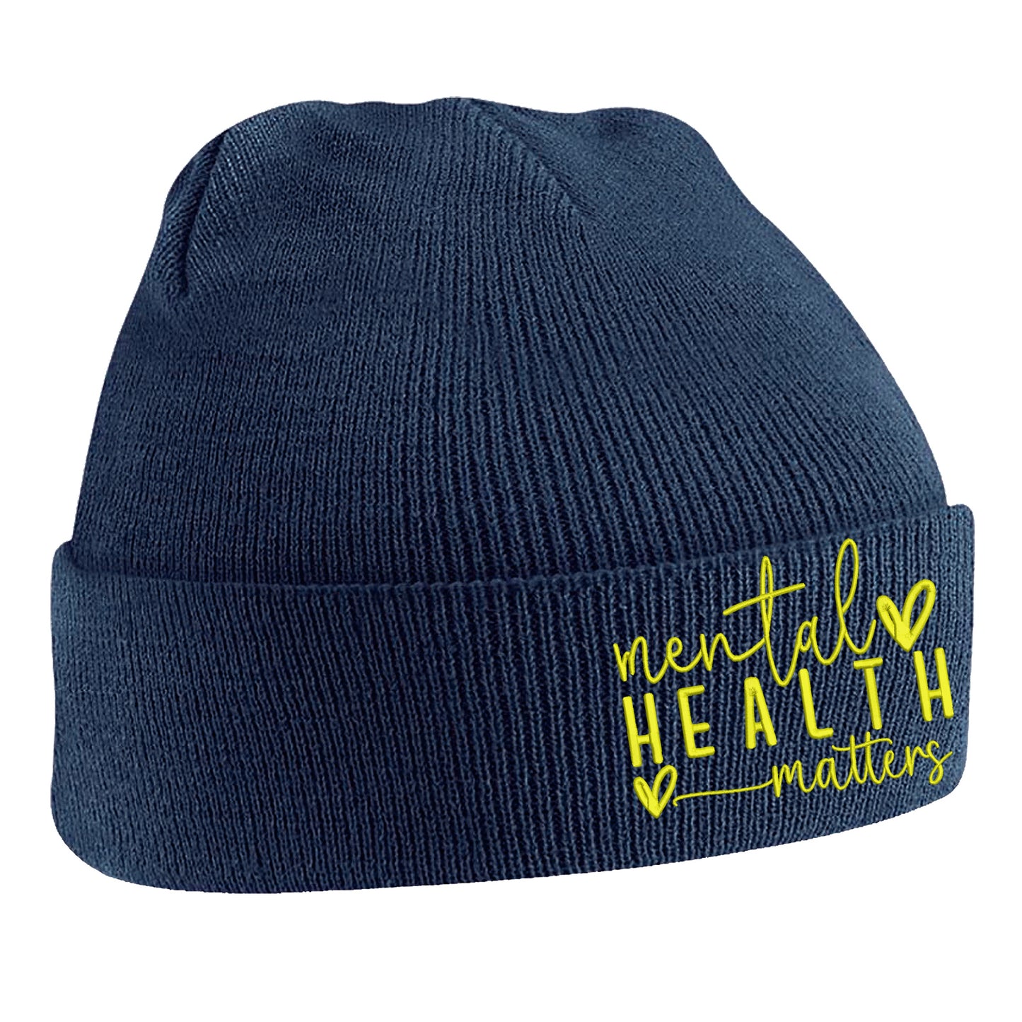 Yellow Mental Health Beanie Hat