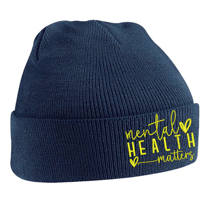 Yellow Mental Health Beanie Hat