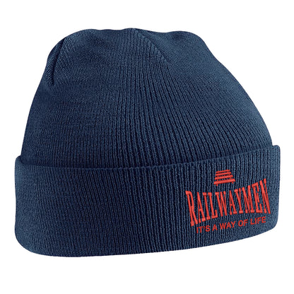 Railwaymen Embroidered Beanie Hat