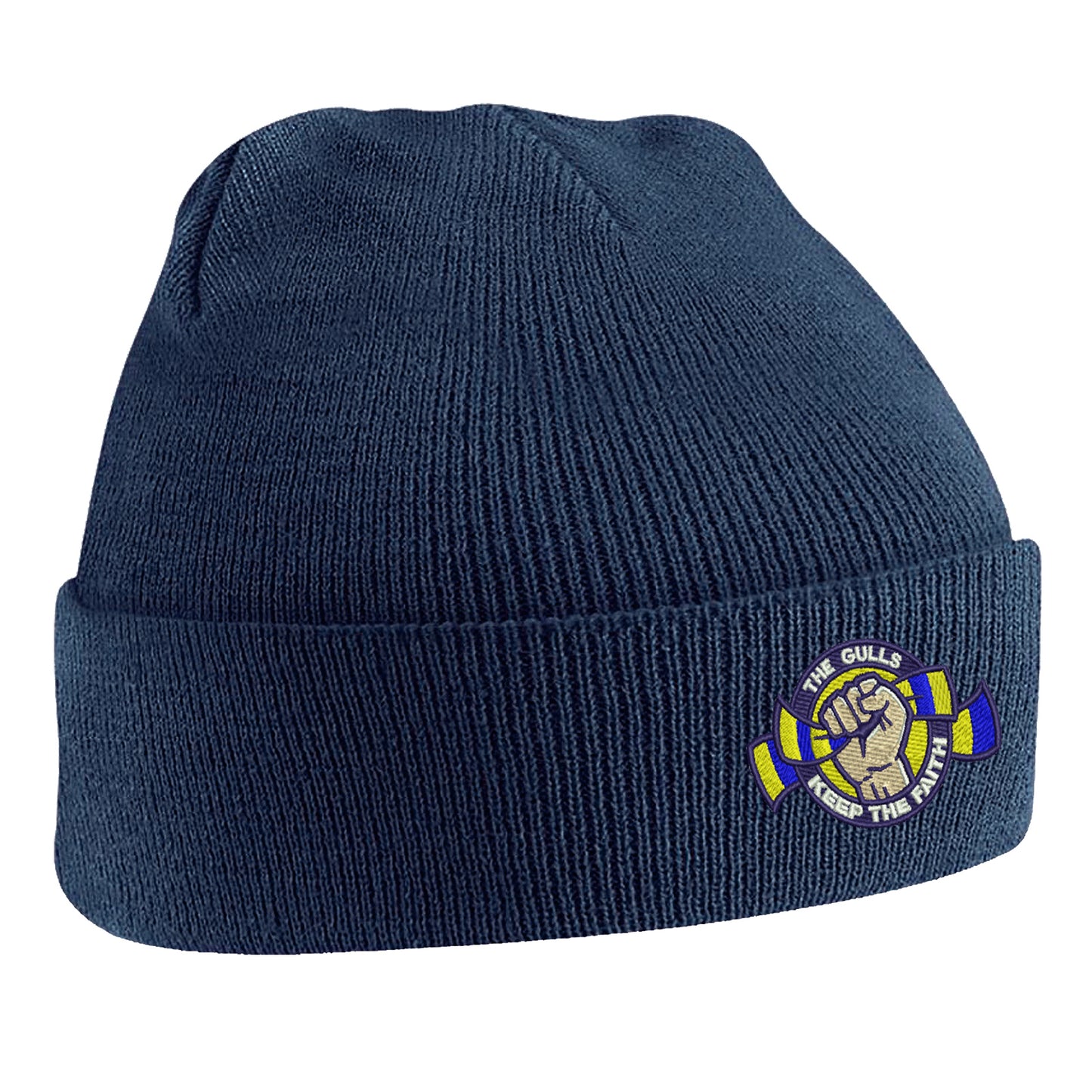 The Gulls Keep The Faith Embroidered Beanie Hat