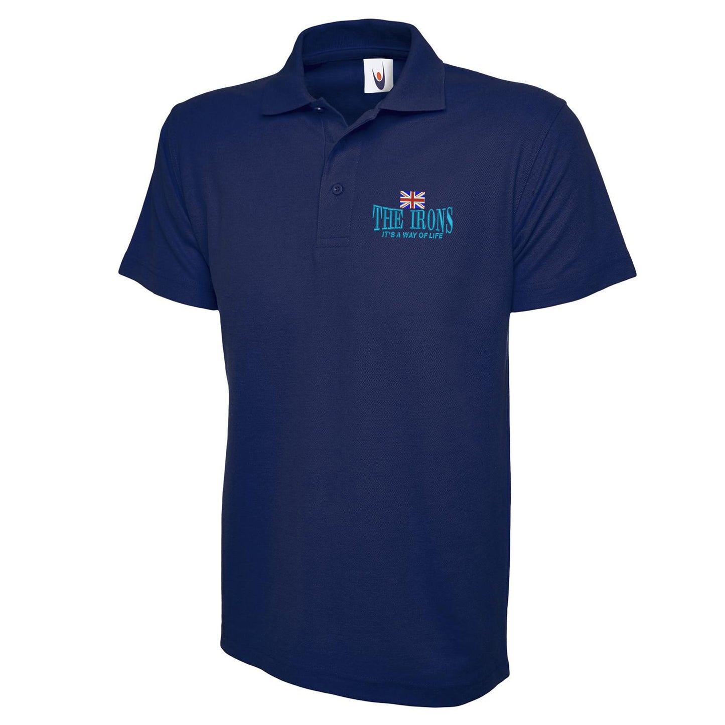 The Irons It's Way of Life Union Jack Embroidered Classic Polo Shirt