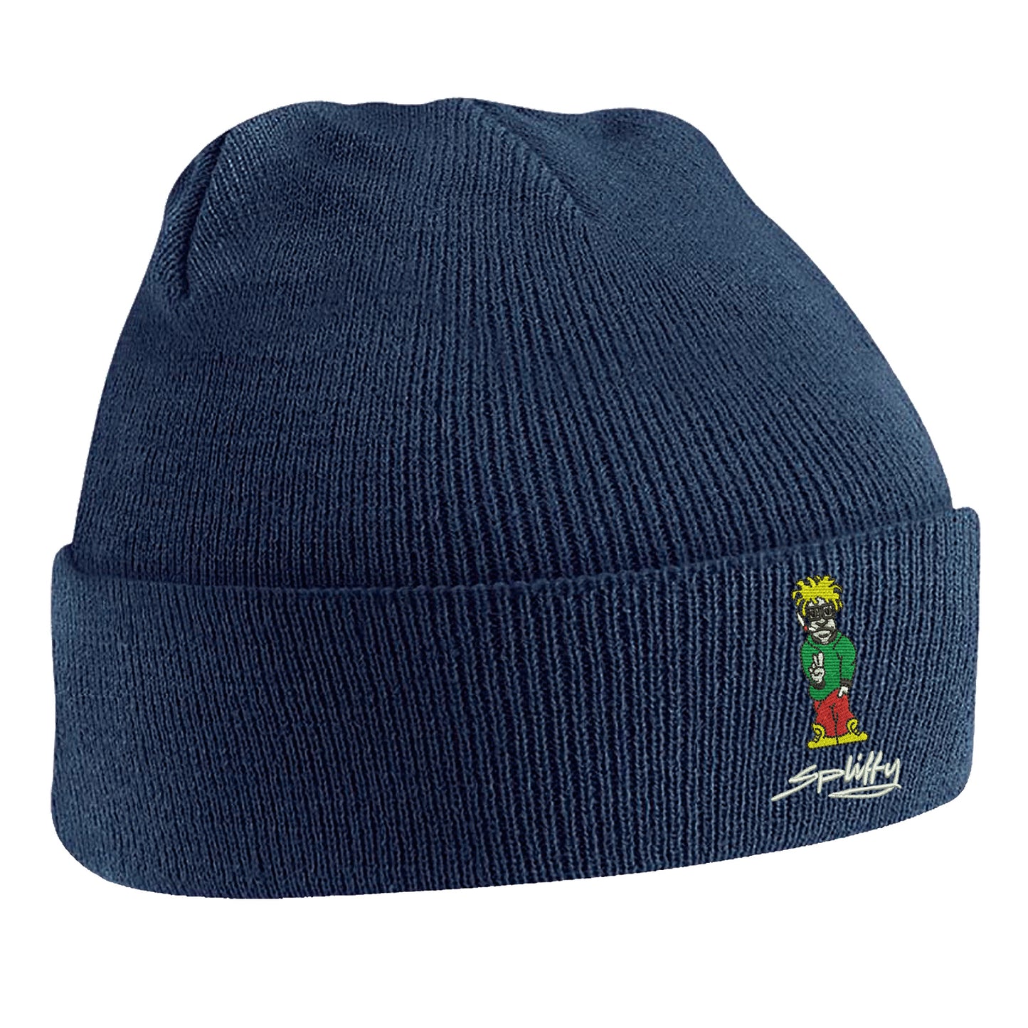 Retro Eclipse Embroidered Beanie Hat