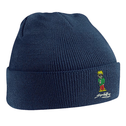 Retro Eclipse Embroidered Beanie Hat