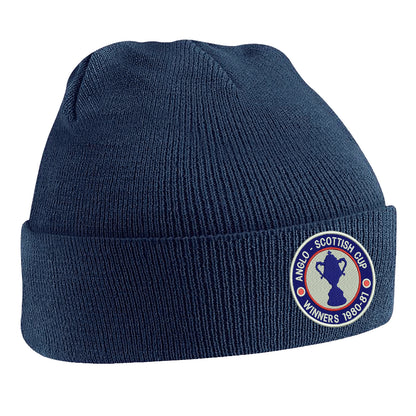 Retro Chesterfield Anglo-Scottish Cup Winners 1981 Embroidered Beanie Hat