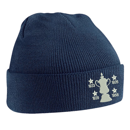 Retro Bolton Four Time Cup Winners Beanie Hat