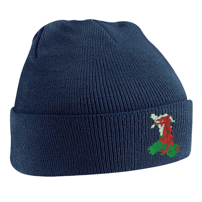 Wales Flag Map Beanie Hat