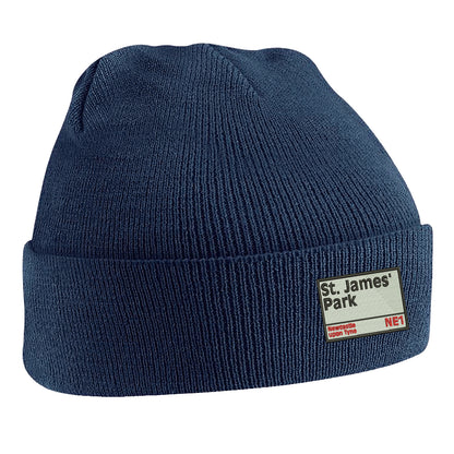 St James' Park NE1 Embroidered Beanie Hat