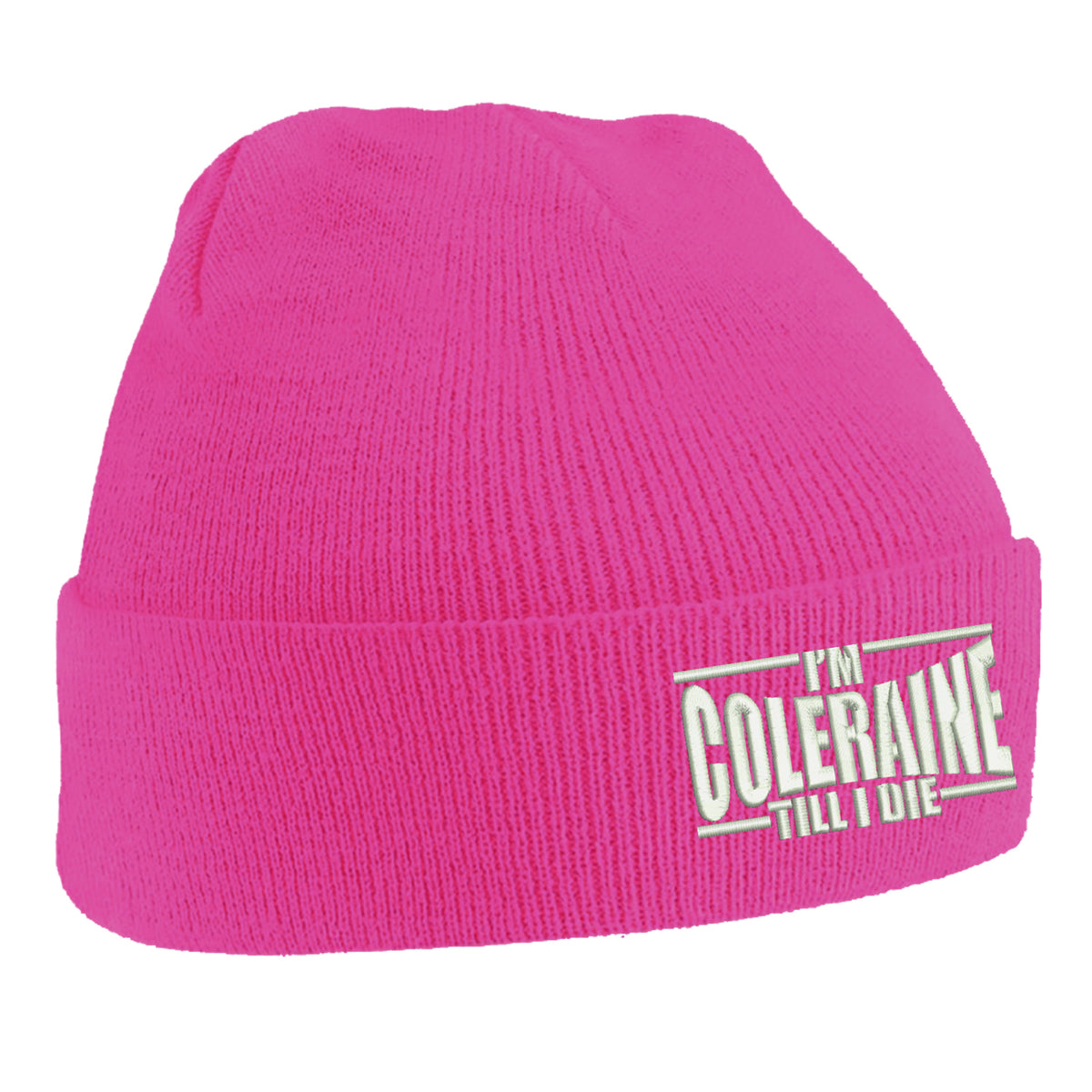 I am Coleraine Embroidered Beanie Hat