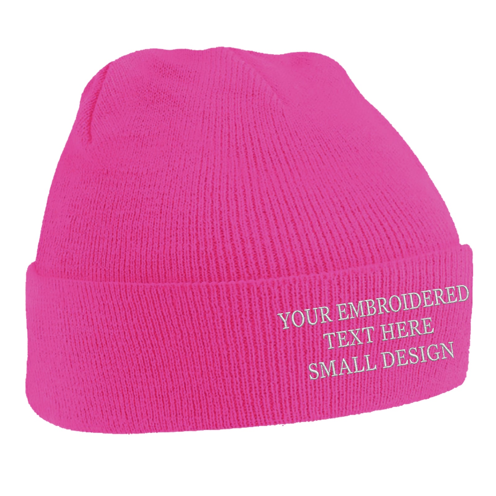 Personalised Custom Small Text Beanie Hat