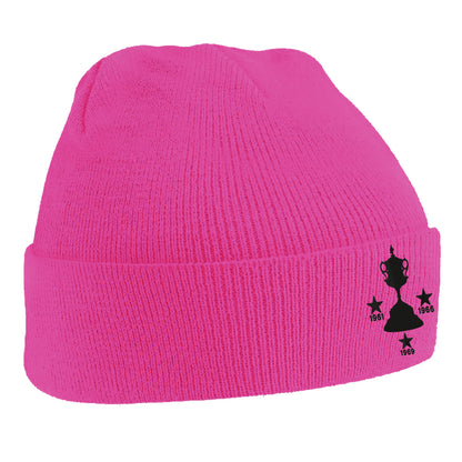 Retro Tamworth Three Time Birmingham Senior Cup Winners Embroidered Beanie Hat