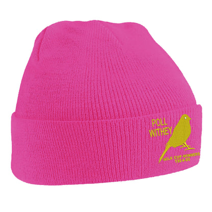 Retro Norwich Milk Cup Winners 1984-85 Embroidered Beanie Hat