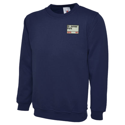 St James' Park NE1 Embroidered Classic Sweatshirt
