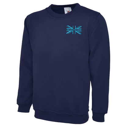 The Cockney Boys Union Jack Embroidered Classic Sweatshirt