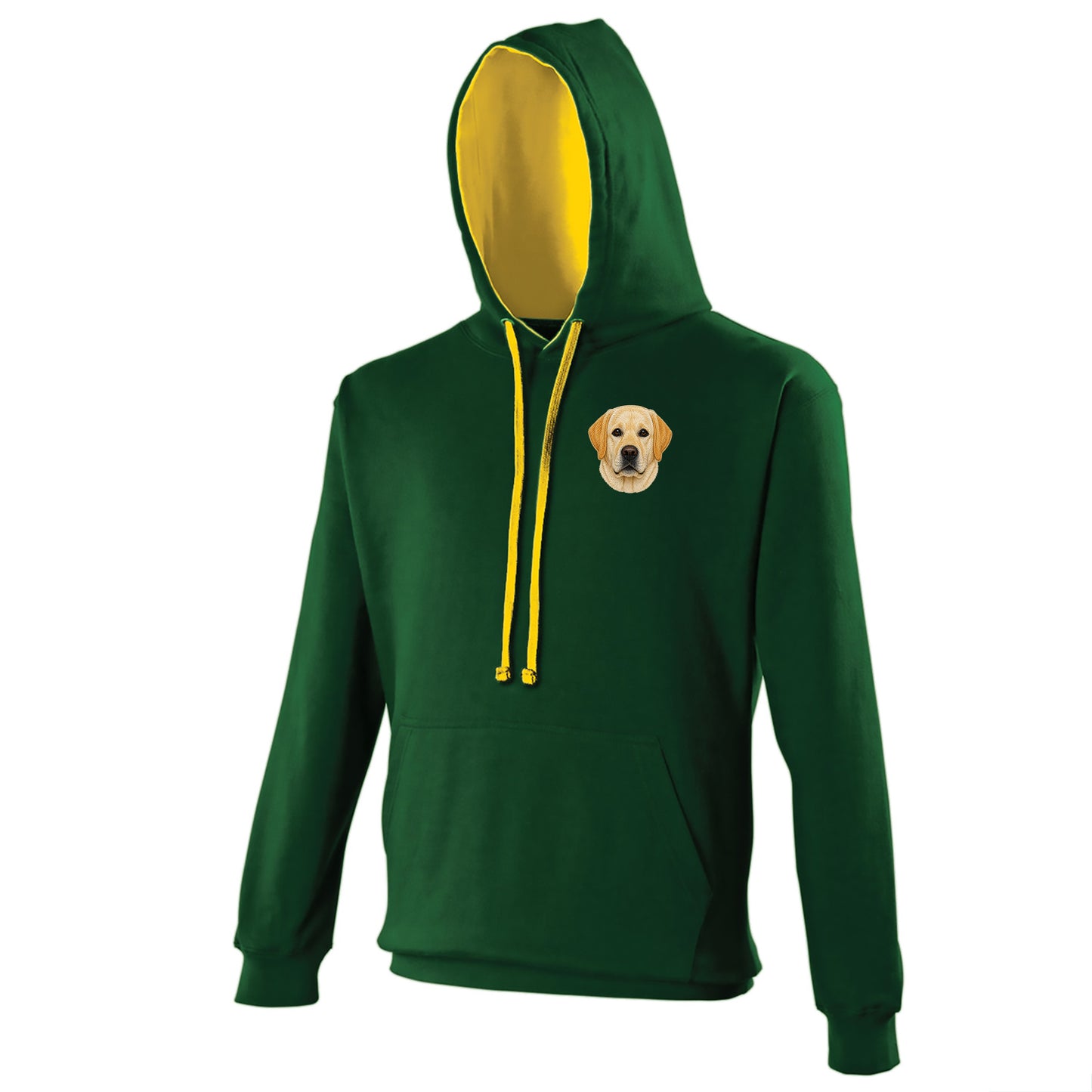 Labrador Dog Face Contrast Hoodie
