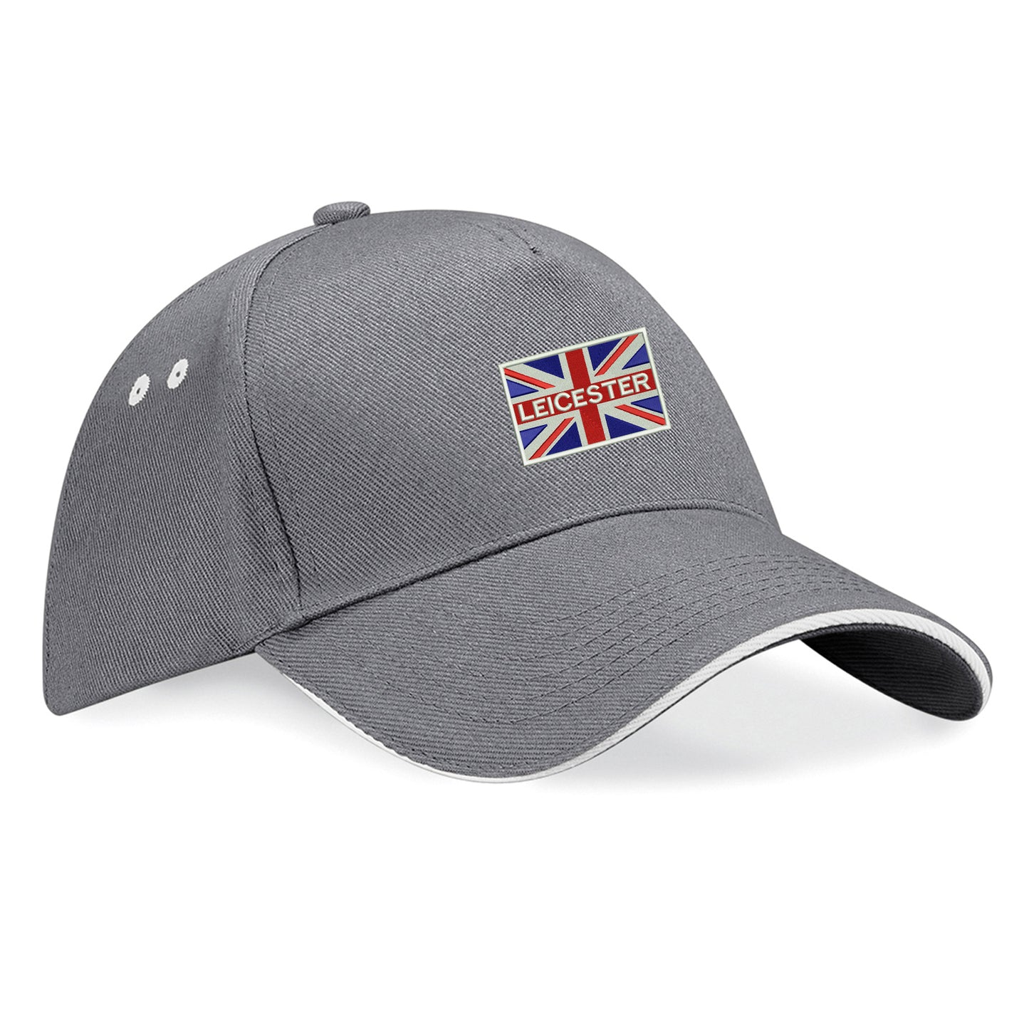 Leicester Coloured Union Jack Embroidered Baseball Cap