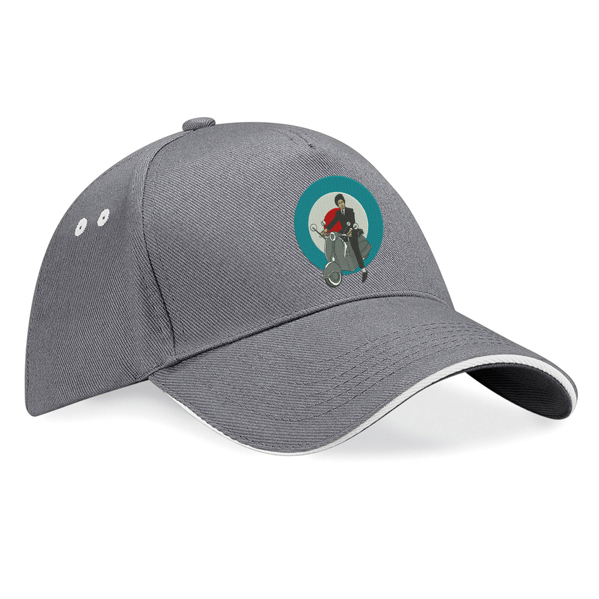 Retro MOD Scooter Embroidered Baseball Cap