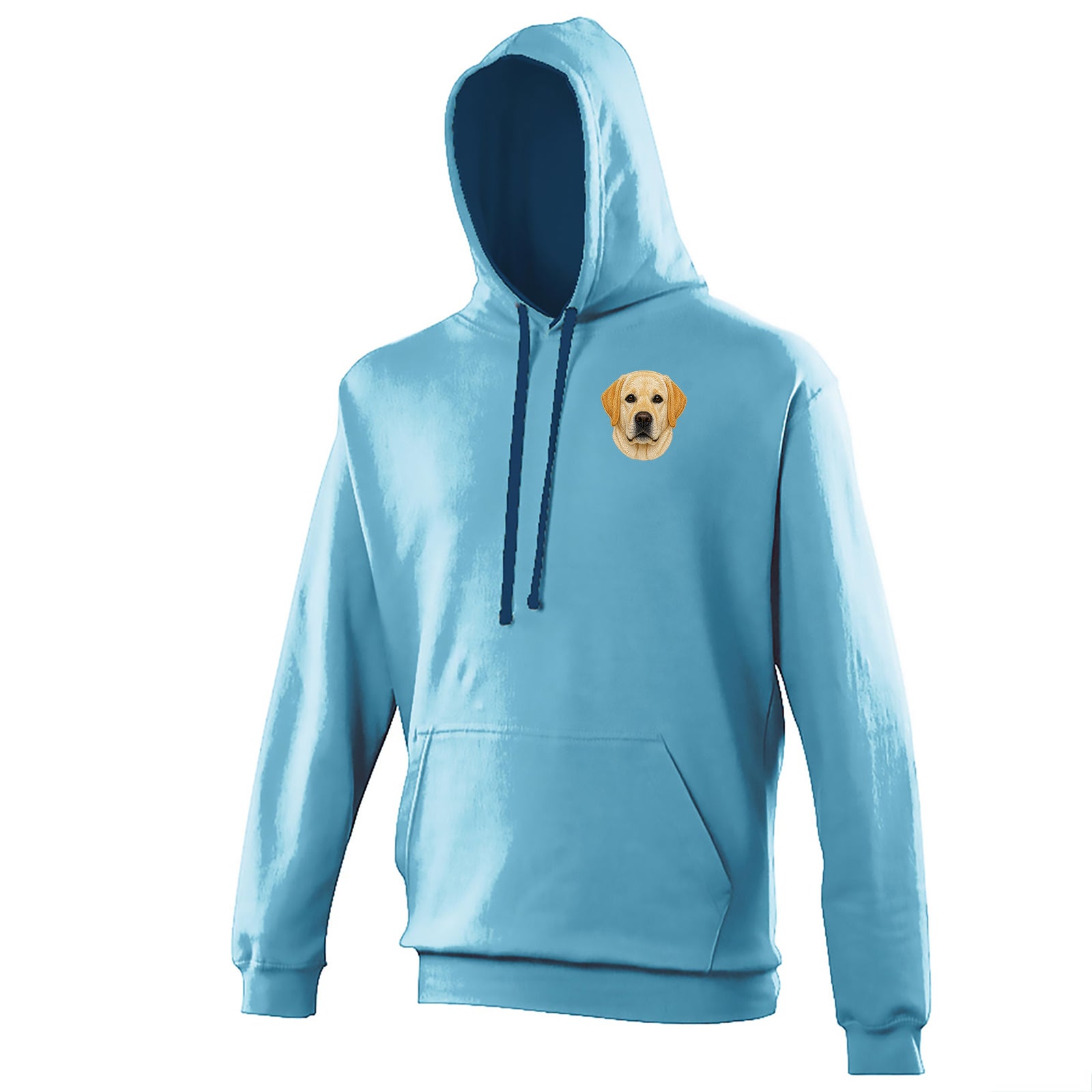 Labrador Dog Face Contrast Hoodie