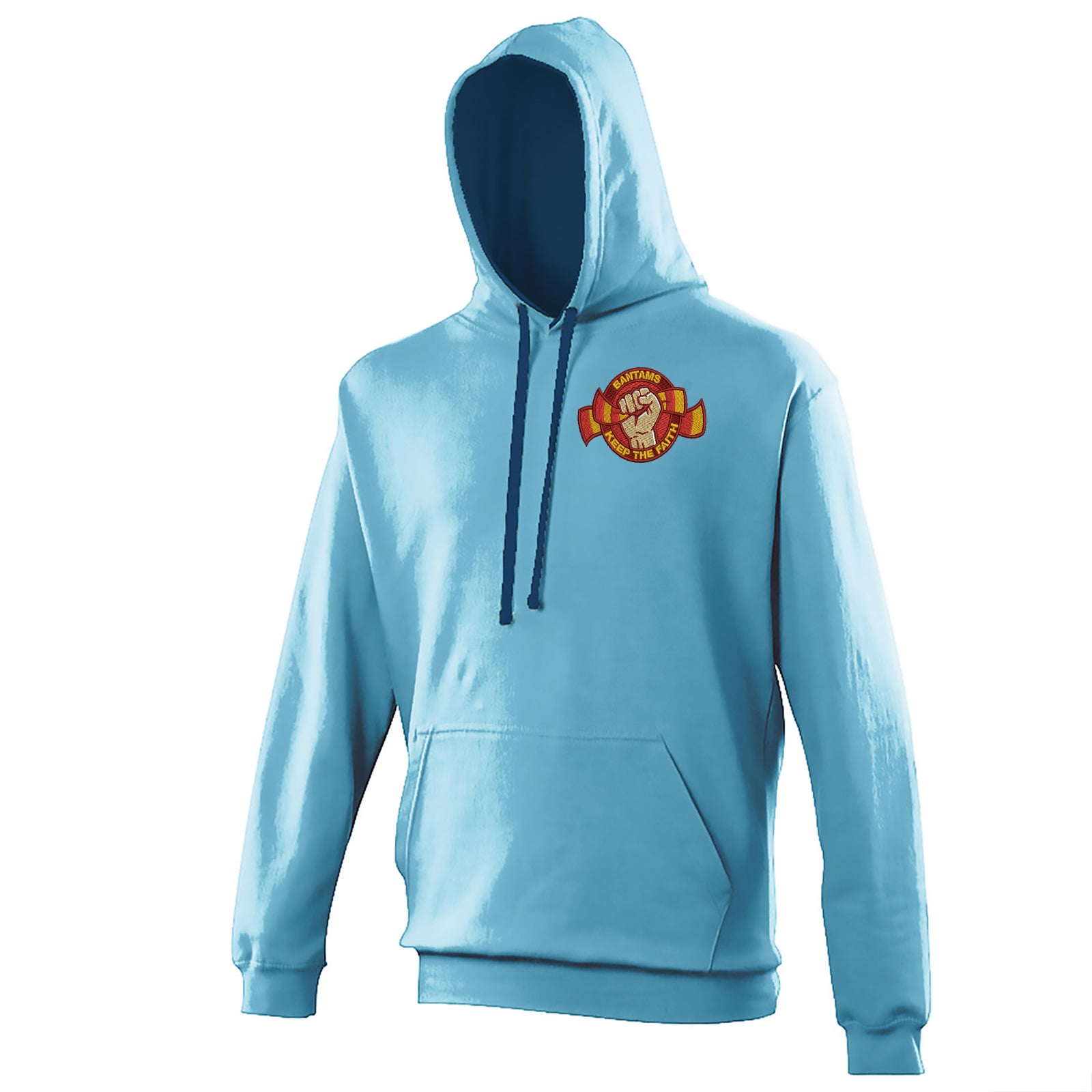 Bradford City Football Contrast Hoodie
