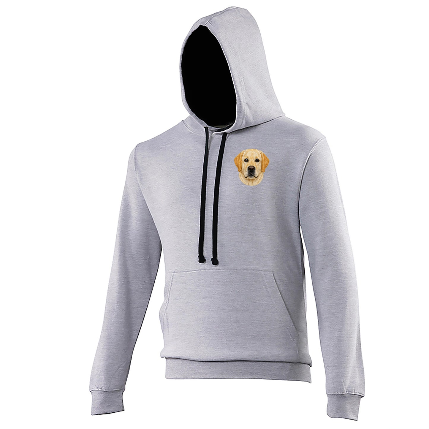 Labrador Dog Face Contrast Hoodie