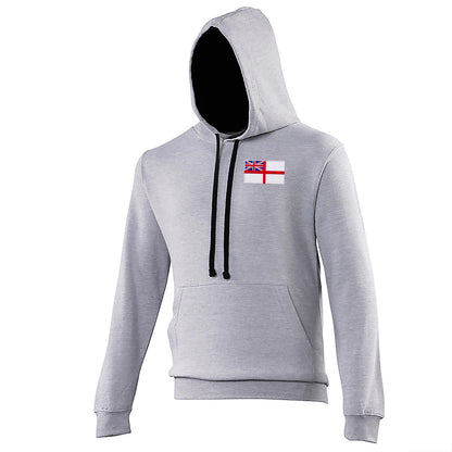 Royal Navy White Ensign Flag Contrast Hoodie