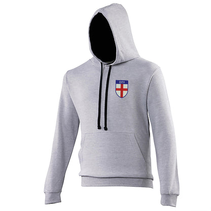 City Flag of England Shield Contrast Hoodie
