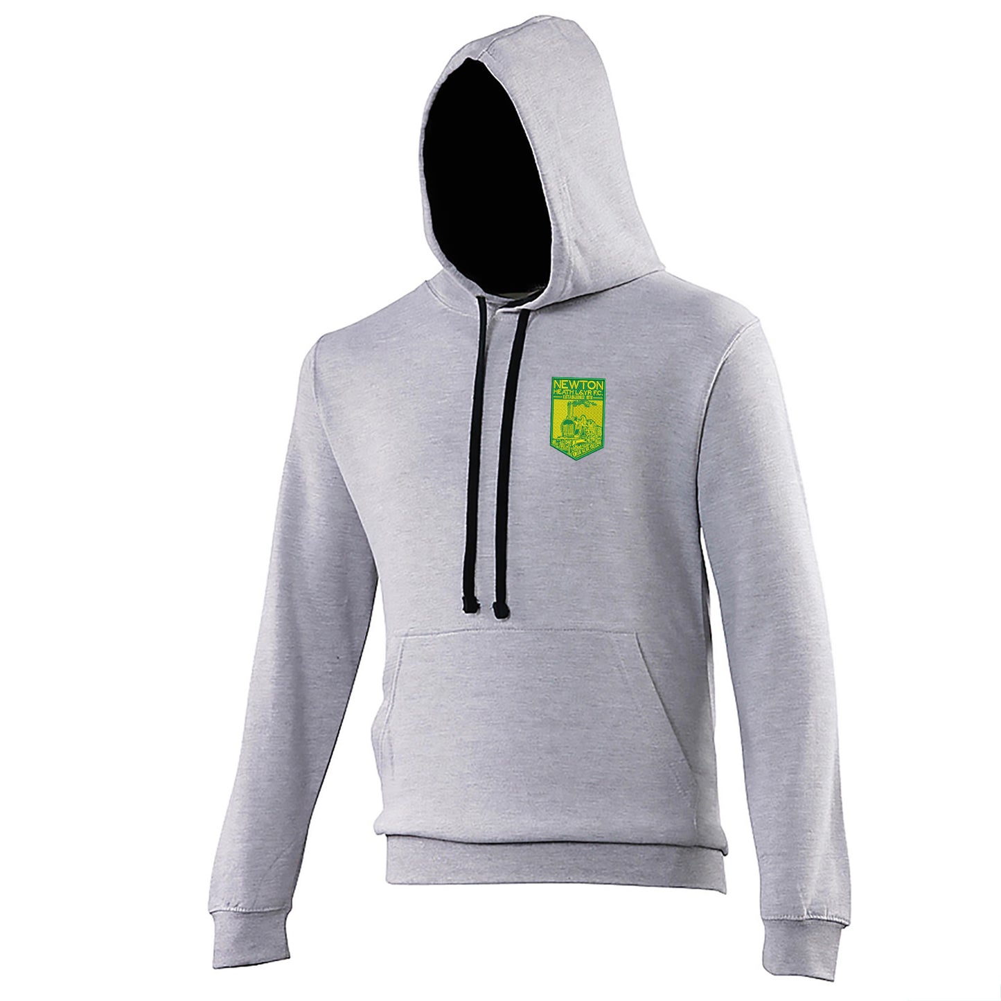 Retro Newton Heath LYR Embroidered Contrast Hoodie