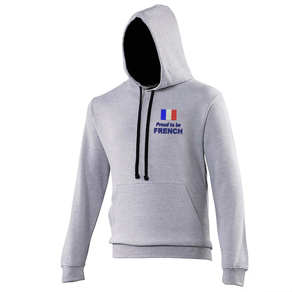 Proud to be French Embroidered Contrast Hoodie
