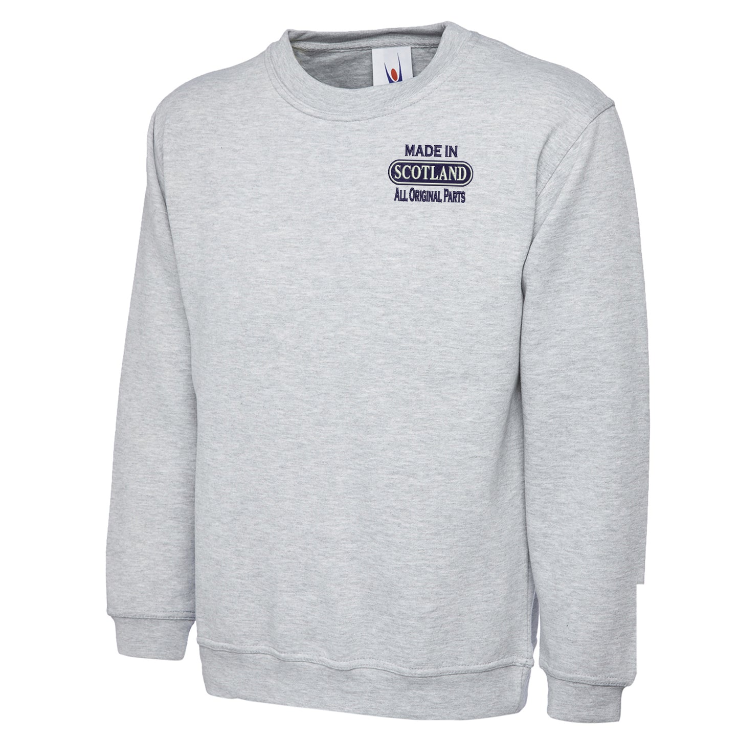 Made in Scotland All Original Parts Embroidered Classic Sweatshirt