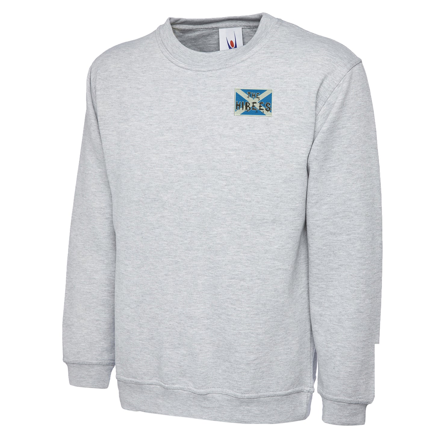 The Hibees Grunge Flag of Scotland Embroidered Classic Sweatshirt