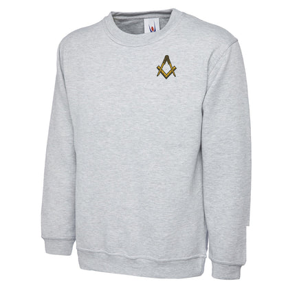 Freemasonry without G Embroidered Classic Sweatshirt