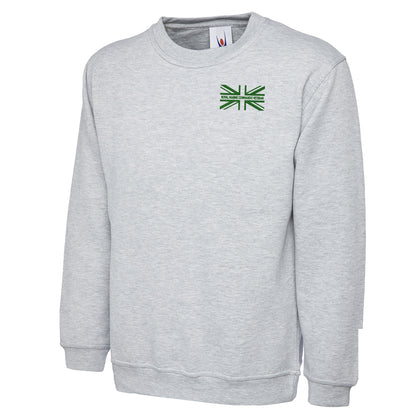 Royal Marine Commando Veteran Union Jack Embroidered Classic Sweatshirt