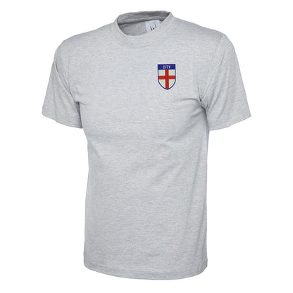 City Flag of England Shield Embroidered Children's T-Shirt