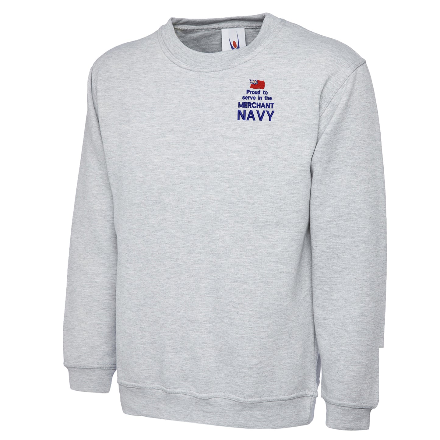 Proud to Serve in The Merchant Navy Embroidered Classic Sweatshirt