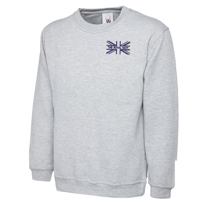 The Royal Navy Union Jack Embroidered Classic Sweatshirt