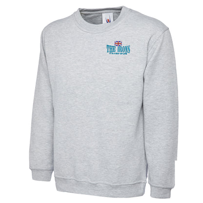 The Irons It's Way of Life Union Jack Embroidered Classic Sweatshirt