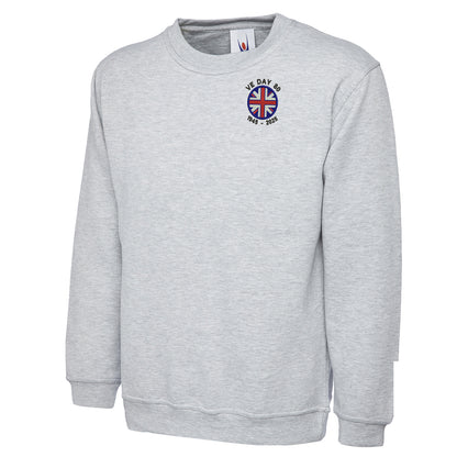 VE Day 80 1945-2025 Embroidered Classic Sweatshirt