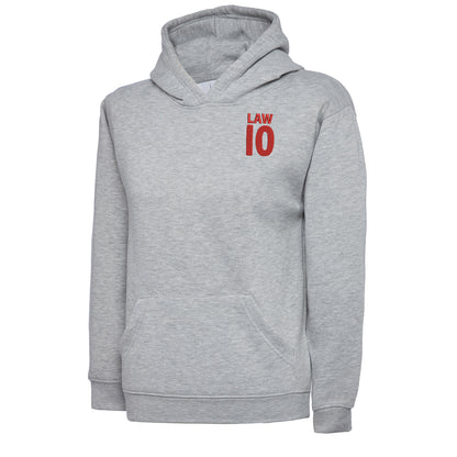 Law 10 Embroidered Children's Hoodie